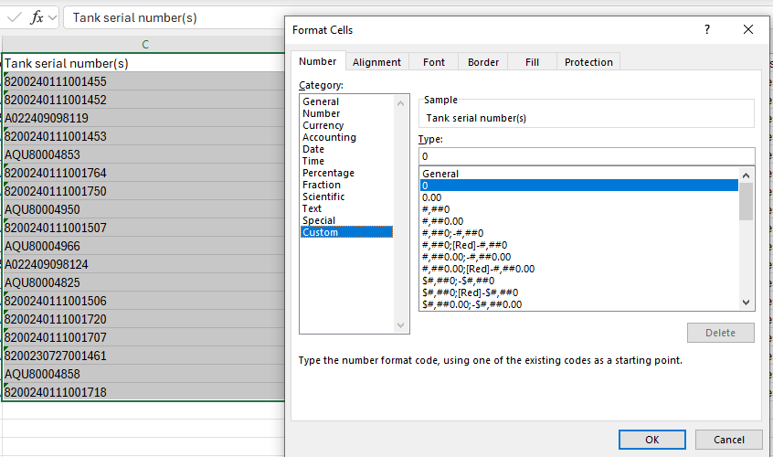 Datafile Excel Text