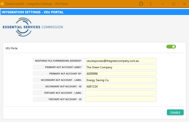 VEU Portal Integration