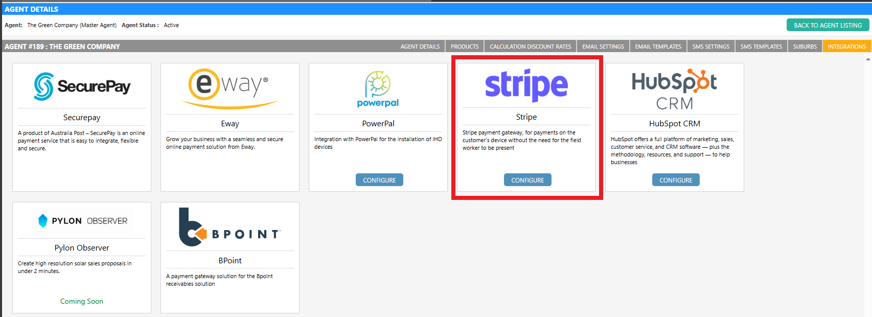 Stripe Payment Configuration